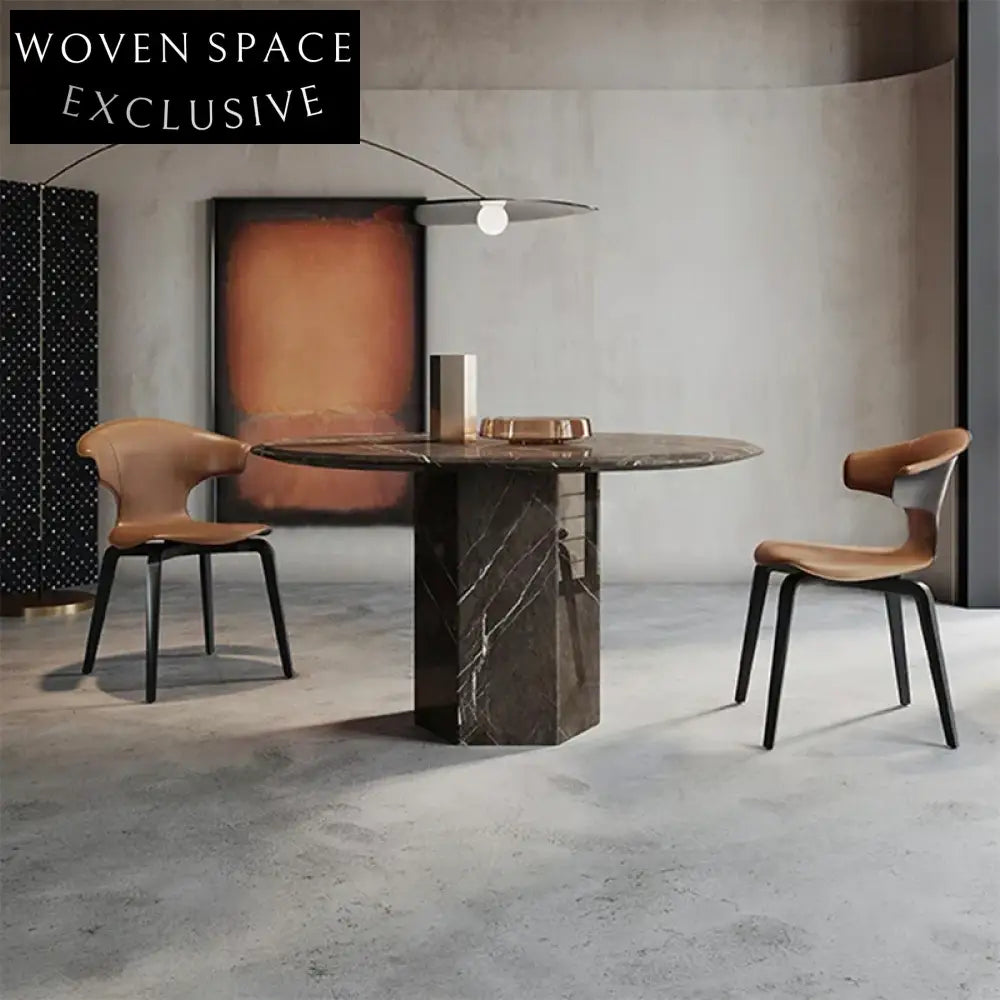 Modern Luxury High Quality Marble Round Dining Table for Elegant Homes