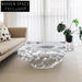 Modern Luxury Irregular Epoxy Resin Acrylic Low High Center Coffee Table