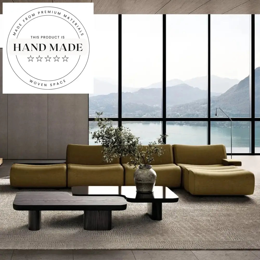 Modern Luxury Italian Designer Curved Velvet Modular Sectional Sofa
