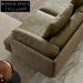 Modern Luxury L-Shape Corner Sofa Couch with Metal Base & Real Leather Upholstery