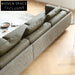 Modern Luxury L-Shape Corner Sofa Couch with Metal Base & Real Leather Upholstery