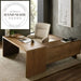 Modern Luxury L-Shaped Solid Wood Executive Office Desk