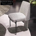 Modern Luxury Leather Armrest Dining Chair with Fabric & Metal Legs for Elegant Living Spaces