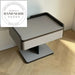 Modern Luxury Leather Bedside Table with Wireless Charging Nightstand