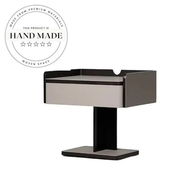 Modern Luxury Leather Bedside Table with Wireless Charging Nightstand