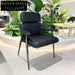 Modern Luxury Leather Dining Armchair, Cobblestone Pattern Dining Chair