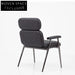 Modern Luxury Leather Dining Armchair, Cobblestone Pattern Dining Chair