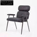 Modern Luxury Leather Dining Armchair, Cobblestone Pattern Dining Chair