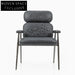 Modern Luxury Leather Dining Armchair, Cobblestone Pattern Dining Chair