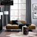 Modern Luxury Leather Living Room Ottoman Bench Sofa Bed for Versatile Spaces