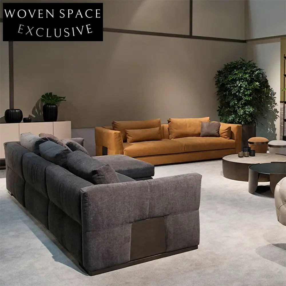 Modern Luxury Leather Living Room Sofa Chair for High-End Minimalist Homes