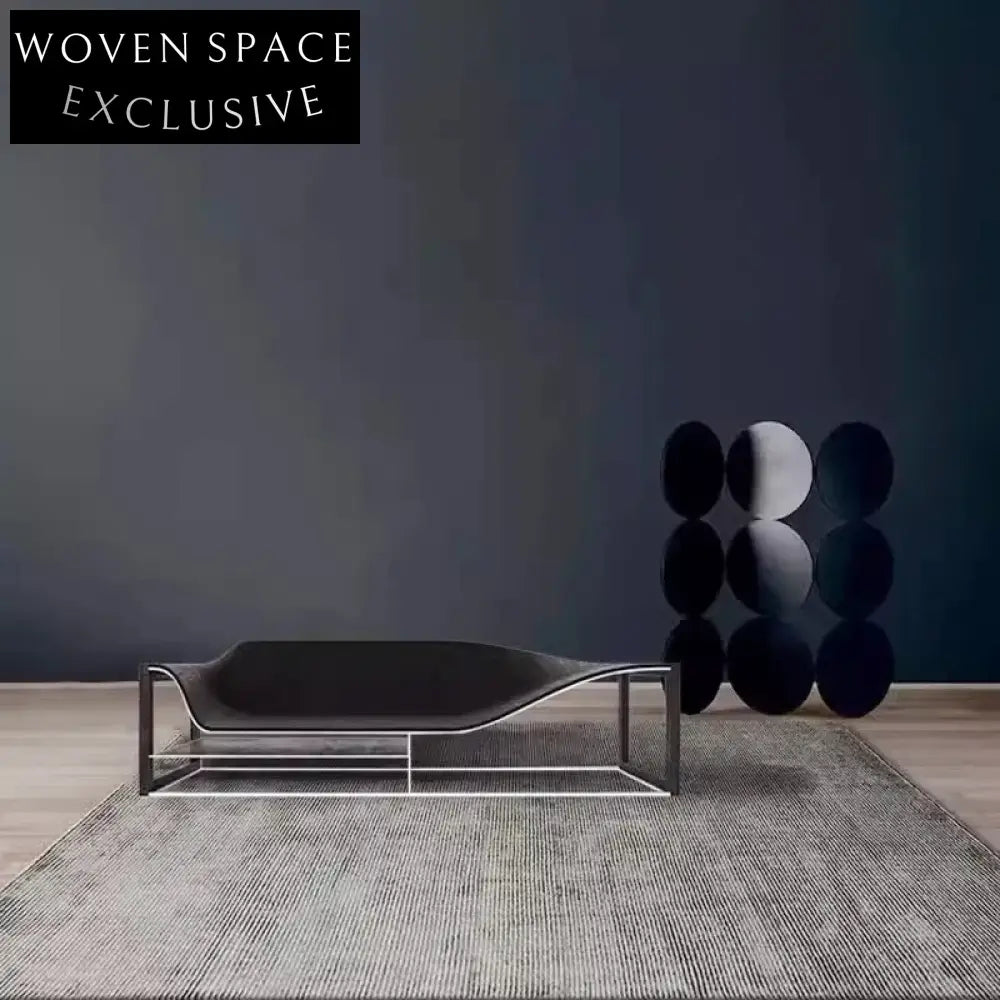 Modern Luxury Leather Long Bench Lounge Sofa for Living Room