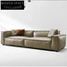 Modern Luxury Leather Sectional Sofa, Classic Living Room Wooden Frame Furniture Set