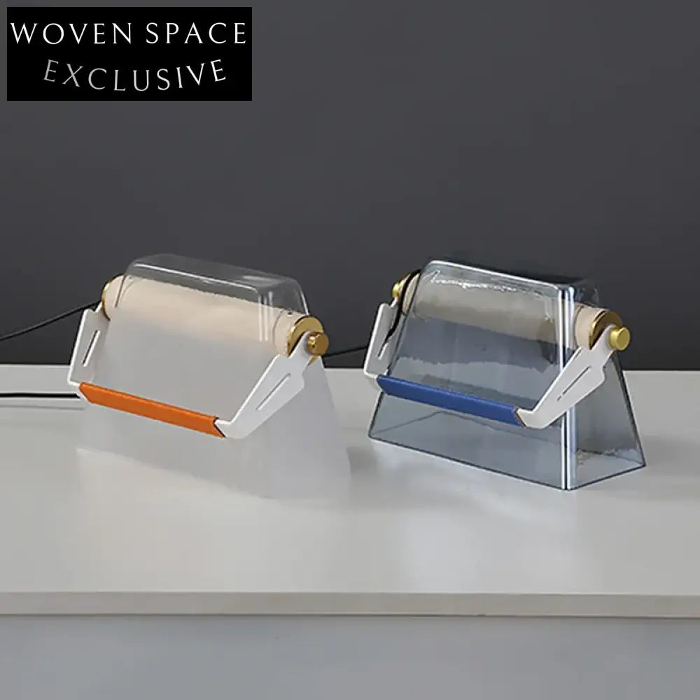 Modern Luxury LED Aluminum Leather Glass Decorative Night Home Hotel Table Lamp