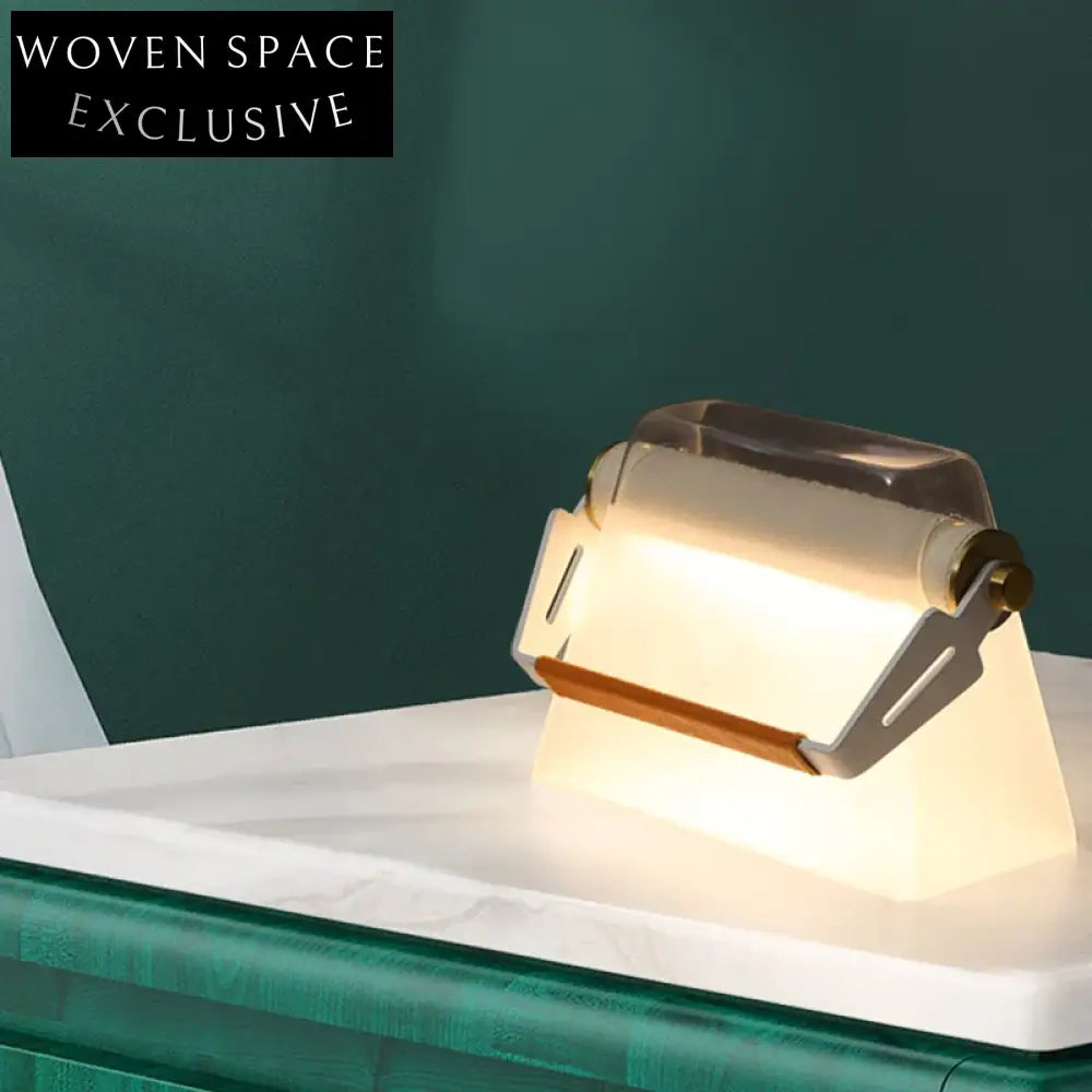 Modern Luxury LED Aluminum Leather Glass Decorative Night Home Hotel Table Lamp