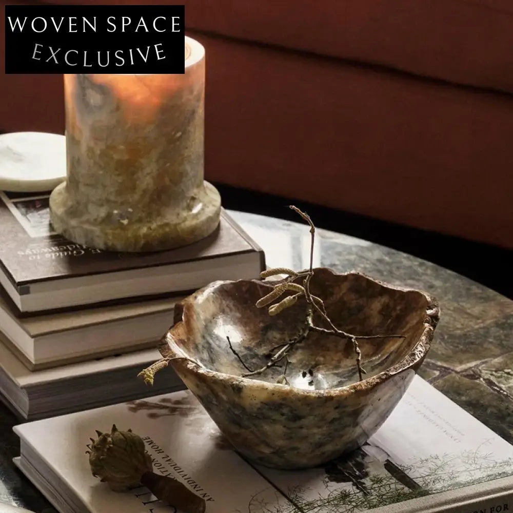 Modern Luxury Marble Cylinder Candleholder for Dining Table Decoration Candle Jars