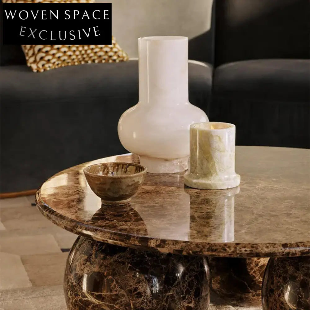 Modern Luxury Marble Cylinder Candleholder for Dining Table Decoration Candle Jars