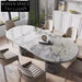 Modern Luxury Marble Dining Table, 6 Seater, Steel Frame, Elegant Kitchen Furniture