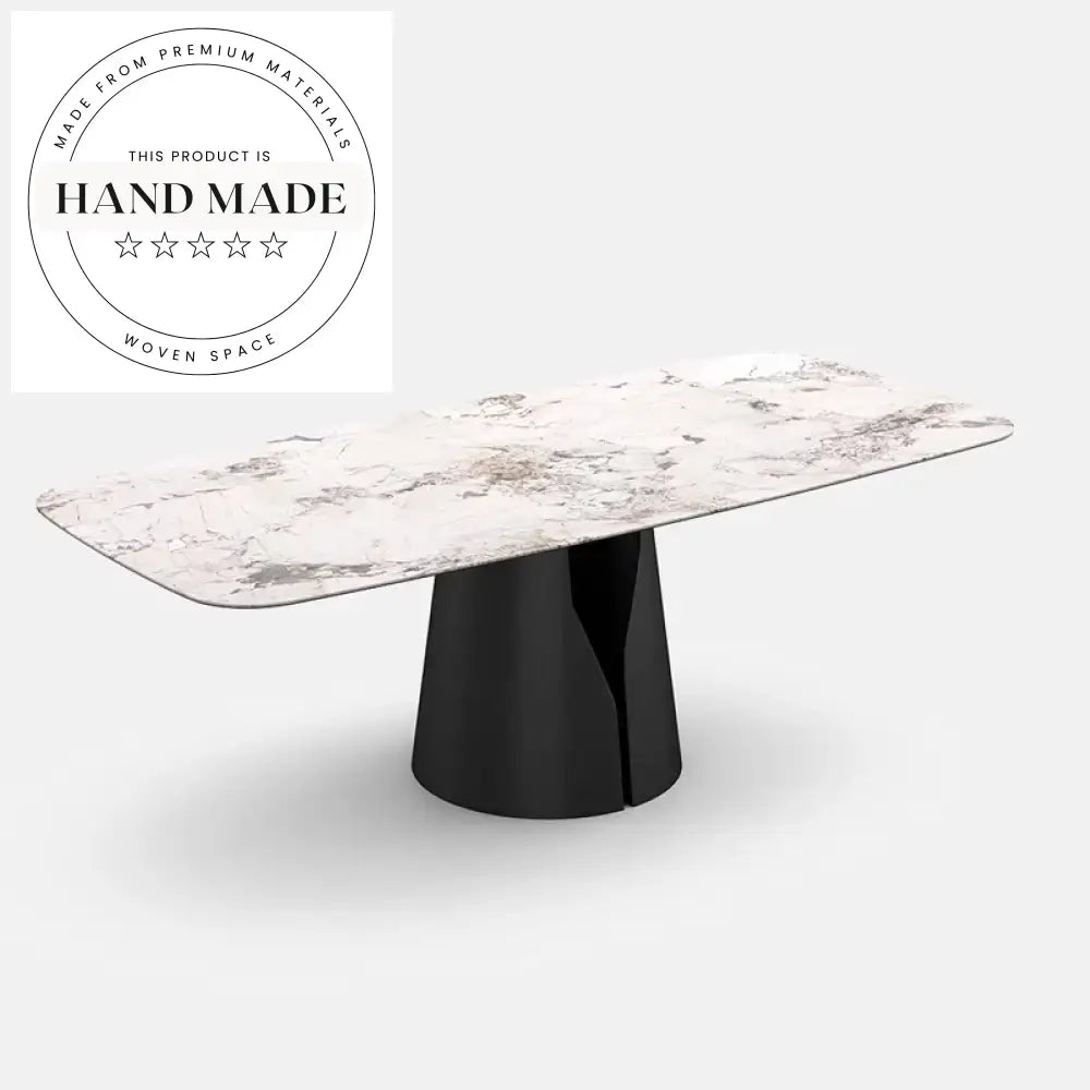 Modern Luxury Marble Slate Rectangle Italian Design Dining Table