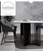 Modern Luxury Marble Top Rectangle Stainless Steel Dining Table