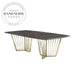 Modern Luxury Marble Top Rectangle Stainless Steel Dining Table