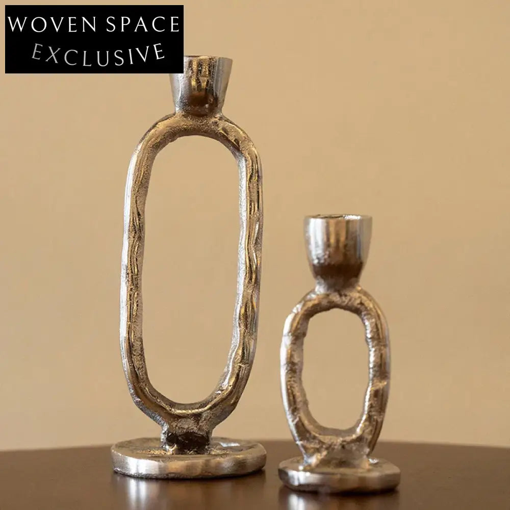 Modern Luxury Metal Candle Holder Set for Home Hotel Wedding Decor