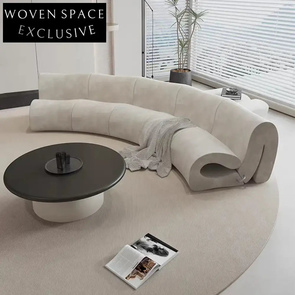 Modern Luxury Modular French Linen Fabric Sofa Set for Spacious Living Rooms