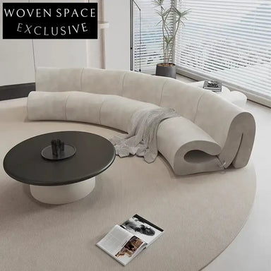 Modern Luxury Modular French Linen Fabric Sofa Set for Spacious Living Rooms