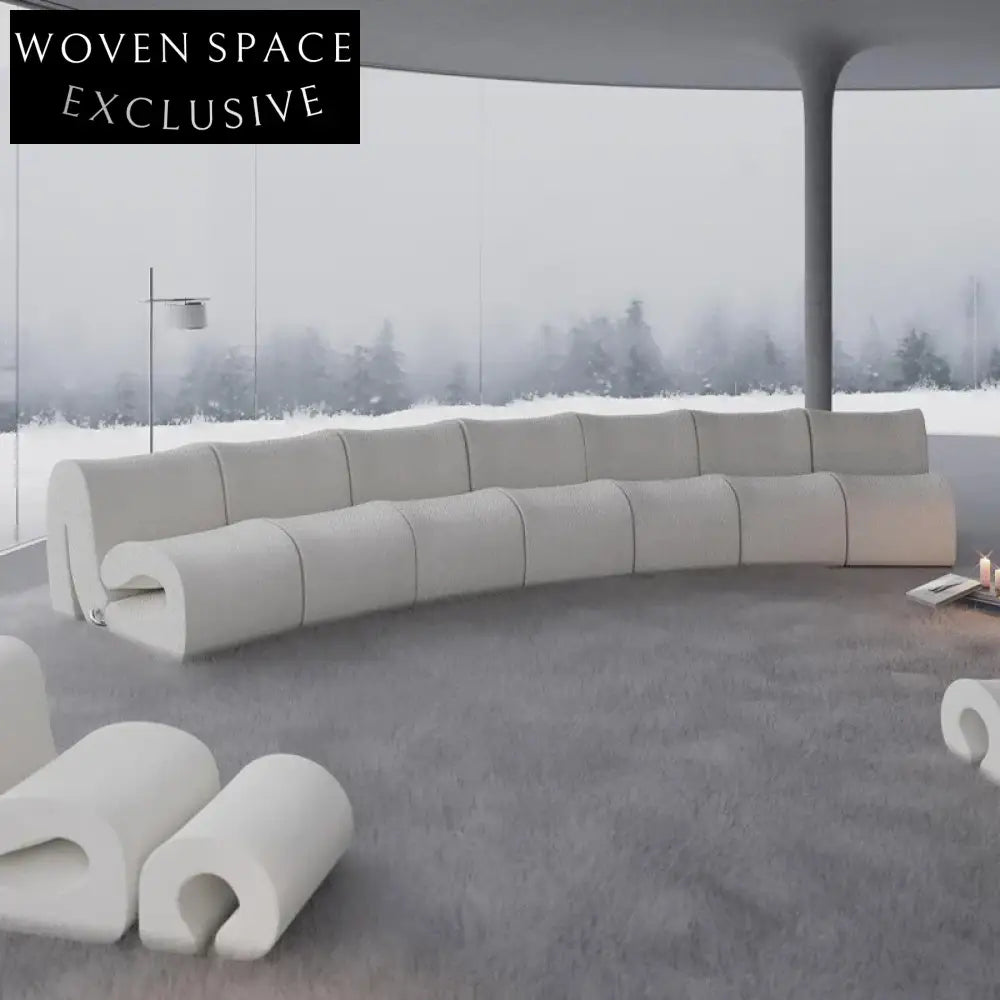Modern Luxury Modular French Linen Fabric Sofa Set for Spacious Living Rooms