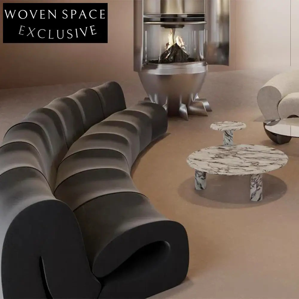 Modern Luxury Modular French Linen Fabric Sofa Set for Spacious Living Rooms