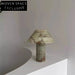 Modern Luxury Mushroom Natural Marble LED Bedside Table Lamp for Home