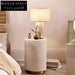 Modern Luxury Natural Stone Marble Tabletop LED Desk Lamp for Bedroom
