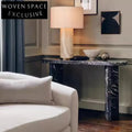 Modern Luxury Natural Stone Marble Tabletop LED Desk Lamp for Bedroom