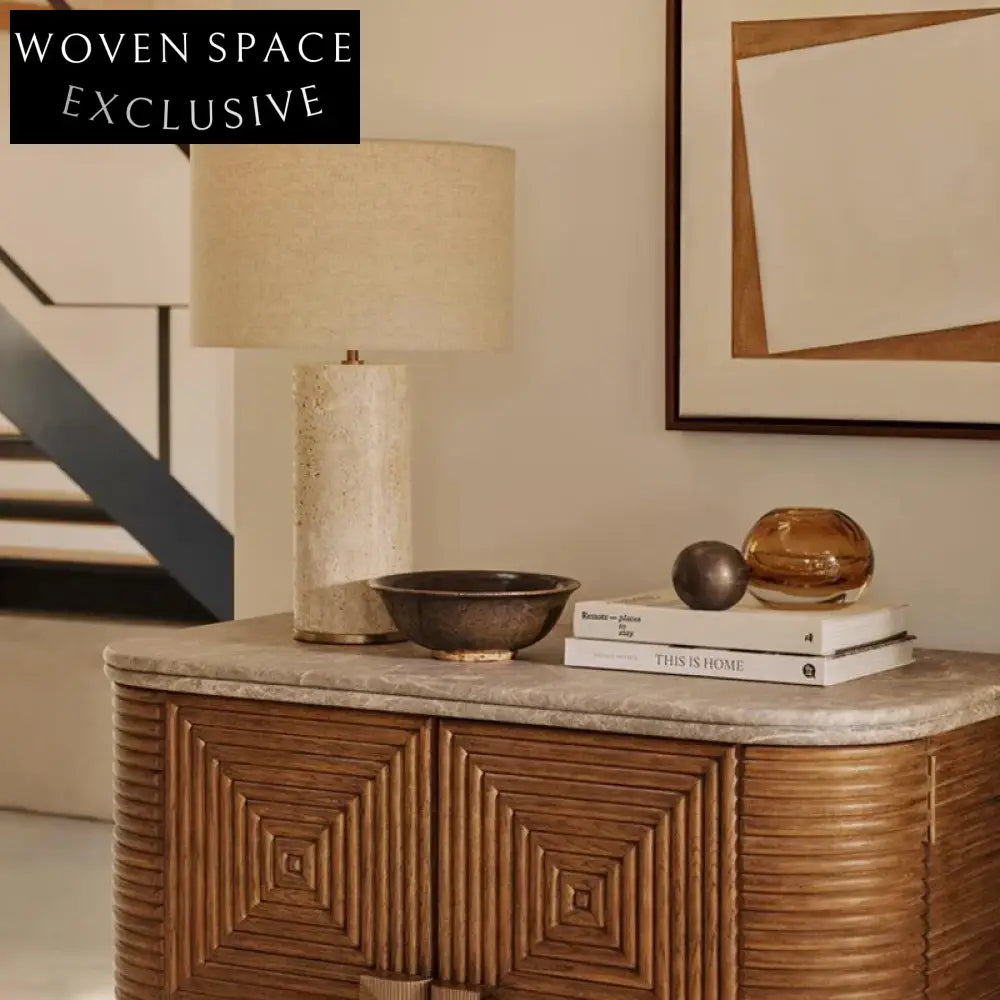 Modern Luxury Natural Stone Marble Tabletop LED Desk Lamp for Bedroom