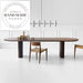 Modern Luxury Nordic Walnut Rectangle Wooden Designer Dining Table