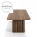 Modern Luxury Nordic Walnut Rectangle Wooden Designer Dining Table