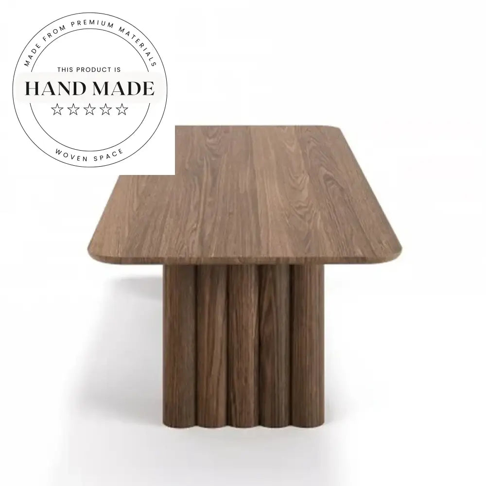 Modern Luxury Nordic Walnut Rectangle Wooden Designer Dining Table