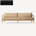 Modern Luxury Outdoor Teak Wood High Back Sectional Patio Sofa Chair