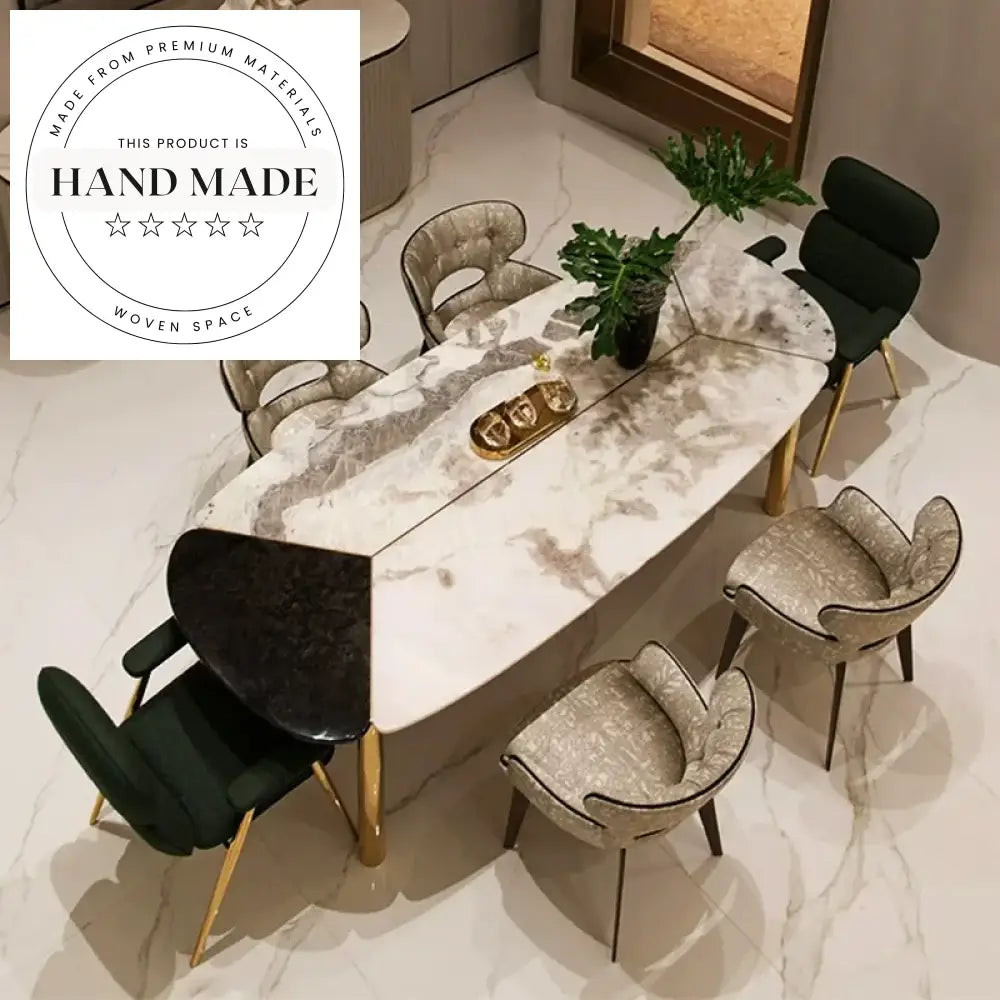 Modern Luxury Pebble Leather Armchair Padded Seat Dining Chair