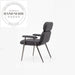 Modern Luxury Pebble Leather Armchair Padded Seat Dining Chair