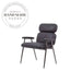 Modern Luxury Pebble Leather Armchair Padded Seat Dining Chair