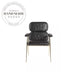 Modern Luxury Pebble Leather Armchair Padded Seat Dining Chair