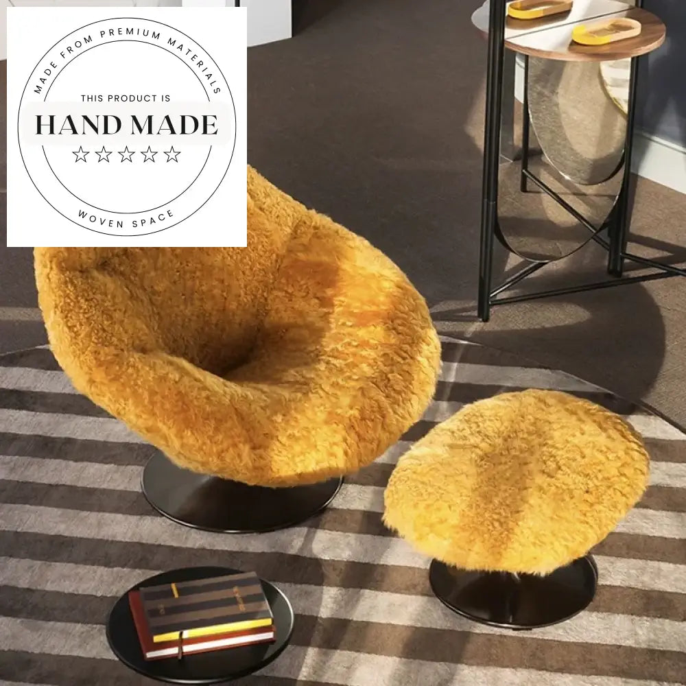 Modern Luxury Plush Rotating Accent Chair for Living Room and Bedroom