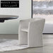 Modern Luxury Plush White Velvet Linen Armrest Leisure Dining Chair