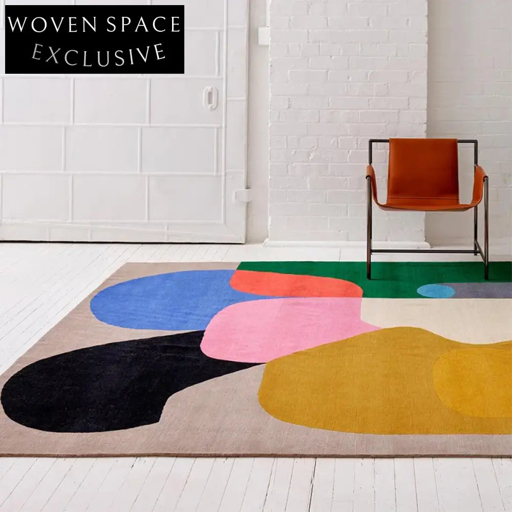 Modern Luxury Polyester Area Rug Living Room Bedroom High-End Solid Color