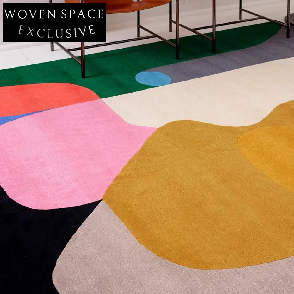 Modern Luxury Polyester Area Rug Living Room Bedroom High-End Solid Color