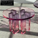 Modern Luxury Rainbow Acrylic Transparent Round Side Table for Home Decor