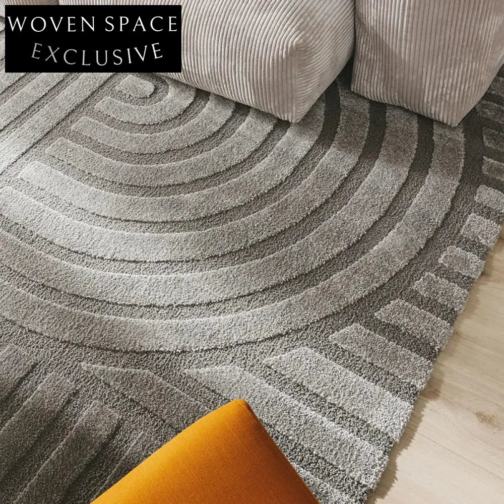 Modern Luxury Rectangular Area Rug, Soft Polyester Fiber Living Room Carpet