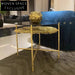 Modern Luxury Roberto Gold Brass Frame Glass Round Living Room Coffee Table