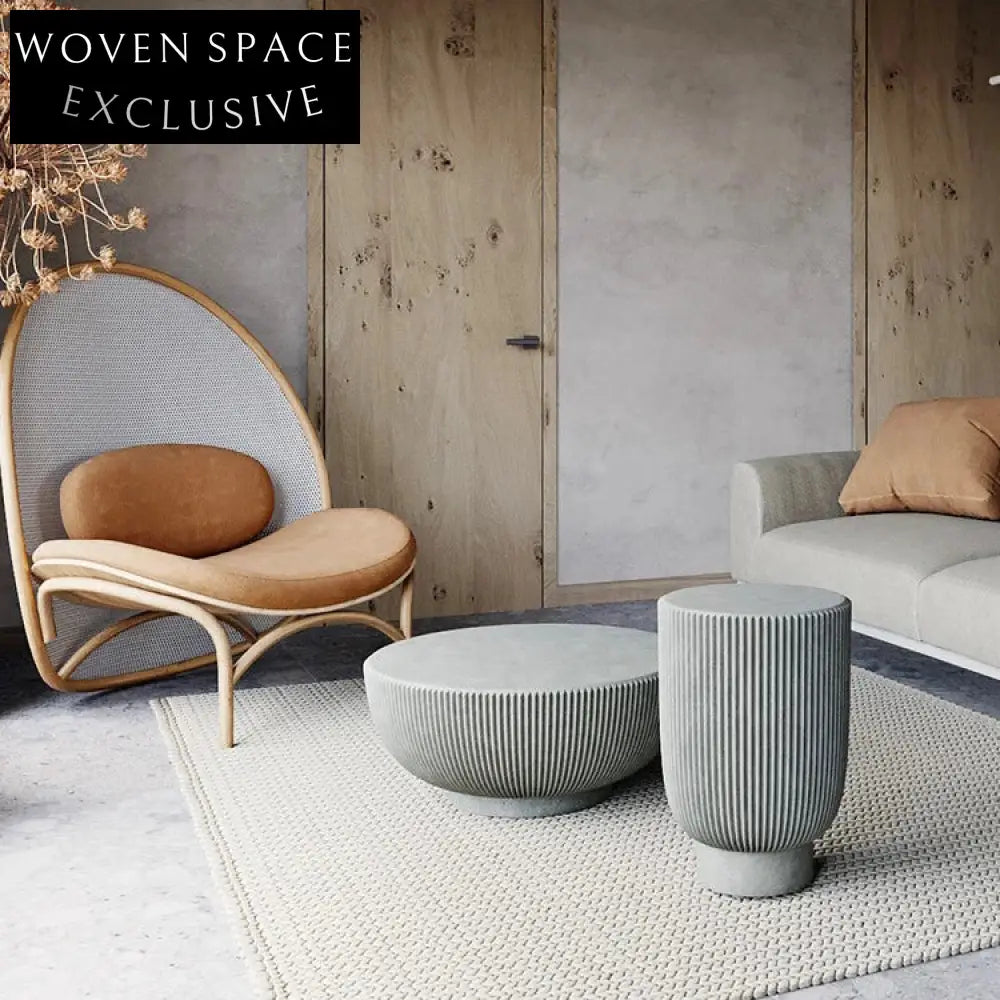 Modern Luxury Round Fiberglass Coffee Table for Living Room & Cafe Decor